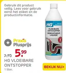 Praxis HG vloeibare ontstopper 1L aanbieding