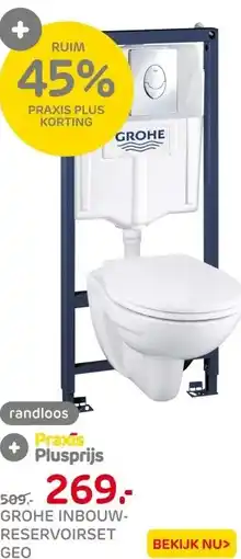 Praxis Grohe Solido Inbouwtoilet set met aanbieding