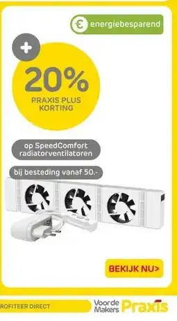 Praxis op SpeedComfort radiatorventilatoren aanbieding