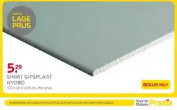 Praxis SINIAT GIPSPLAAT HYDRO aanbieding