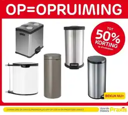 Praxis op afvalbakken aanbieding