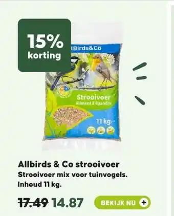 Pets Place Allbirds & Co strooivoer aanbieding