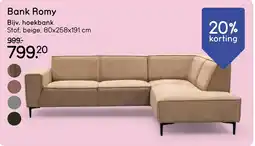 Leen Bakker Bank romy aanbieding