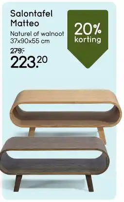 Leen Bakker Salontafel matteo aanbieding