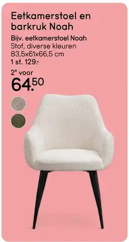 Leen Bakker Eetkamerstoel en barkruk noah aanbieding