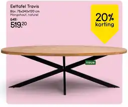Leen Bakker Eettafel travis aanbieding