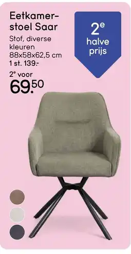 Leen Bakker Eetkamer stoel saar aanbieding