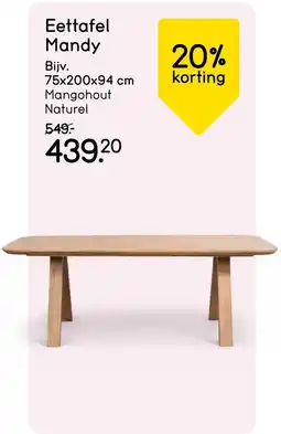 Leen Bakker Eettafel mandy aanbieding