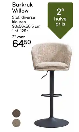 Leen Bakker Barkruk willow aanbieding