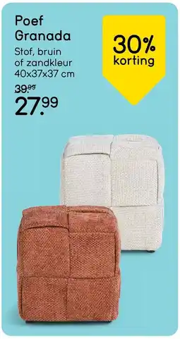 Leen Bakker Poef granada aanbieding