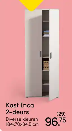 Leen Bakker Kast inca 2-deurs aanbieding
