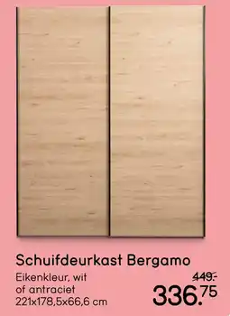 Leen Bakker Schuifdeurkast bergamo aanbieding