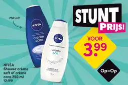 DA Nivea shower crème soft of crème care aanbieding
