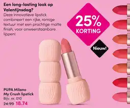 DA Pupa milano my crush lipstick aanbieding