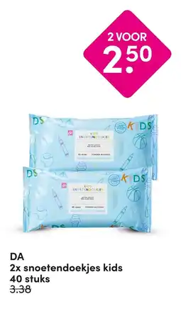 DA Da 2x snoetendoekjes kids 40 stuks aanbieding