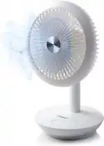 MediaMarkt DOMO Tafelventilator 'My Fan' - Ø 18 cm - 4 standen - oplaadbaar Tafelventilator Wit aanbieding