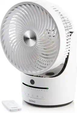 MediaMarkt DOMO Tafelventilator 'Circulation fan' - Ø 25 cm - 3 standen Tafelventilator Wit aanbieding