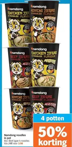 Albert Heijn Namdong noodles in pot aanbieding