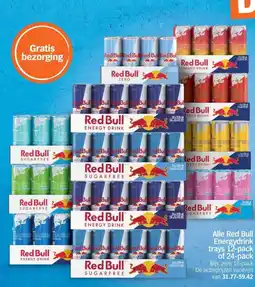 Albert Heijn Alle Red Bull Energydrink trays 12-pack of 24-pack aanbieding