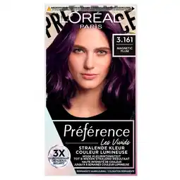 Kruidvat L'Oréal Paris Préférence Les Vivids 3.161 Magnetic Plum Permanente Haarkleuring aanbieding