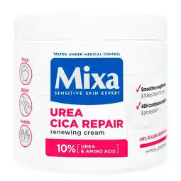 Kruidvat Mixa Urea Cica Repair+ Herstelondersteunende Crème aanbieding