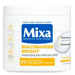 Kruidvat Mixa Niacinamide Bright Moisturizing Anti-Dark Spot Cream aanbieding