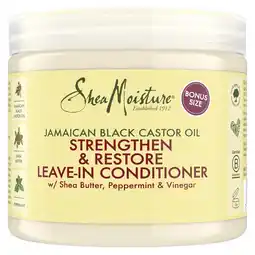 Kruidvat SheaMoisture Jamaican Black Castor Oil Strengthen & Restore Leave-In Conditioner aanbieding
