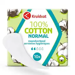 Kruidvat Kruidvat 100% Cotton Normal Ultra Maandverband aanbieding