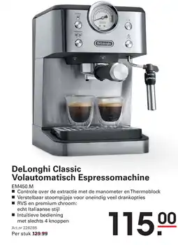 Sligro DeLonghi Classic Volautomatisch Espressomachine aanbieding