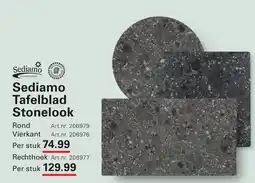 Sligro Sediamo Tafelblad Stonelook aanbieding