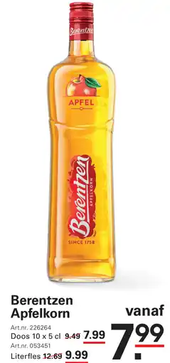 Sligro Berentzen Apfelkorn aanbieding