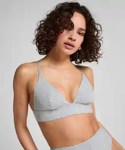 Hunkemoller Hunkemöller Katoenen bralette Grijs aanbieding