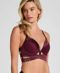 Hunkemoller Hunkemöller Voorgevormde push-up longline beugel bh Colette Paars aanbieding