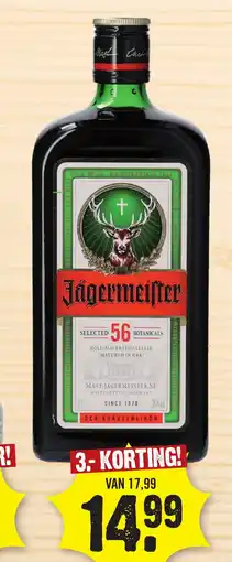 Super Dirck 3 Jägermeister Kruidenbitter aanbieding