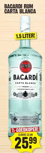 Super Dirck 3 Bacardi Rum Carta Blanca aanbieding