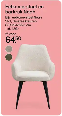 Leen Bakker Eetkamerstoel en barkruk Noah aanbieding