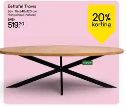 Leen Bakker Eettafel Travis aanbieding