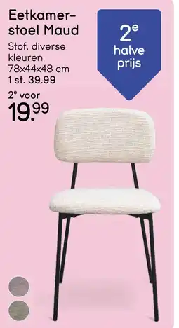 Leen Bakker Eetkamer- stoel Maud aanbieding