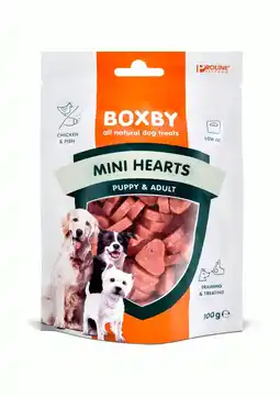 Pets Place Boxby Mini Hearts - Hondensnacks - Kip 100 g aanbieding