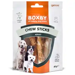 Pets Place Boxby Chew Sticks - Hondensnacks - Kip 80 g aanbieding