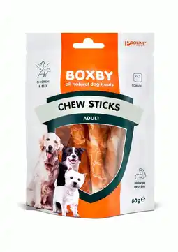 Pets Place Boxby Chew Sticks - Hondensnacks - Kip 80 g aanbieding