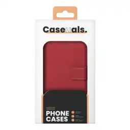 MediaMarkt Caseuals Leather Wallet Bookcase Voor Samsung Galaxy S23 Fe Rood aanbieding