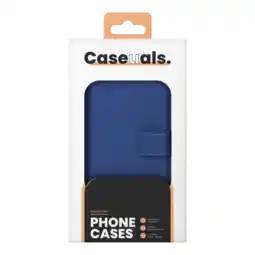 MediaMarkt Caseuals Leather Wallet Bookcase Voor Samsung Galaxy S23 Fe Blauw aanbieding