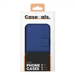 MediaMarkt Caseuals Leather Wallet Bookcase Voor Samsung Galaxy S23 Fe Blauw aanbieding