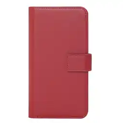 MediaMarkt Caseuals Genuine Leather Wallet Bookcase Telefoonhoesje Voor Samsung Galaxy S24 Plus Rood aanbieding