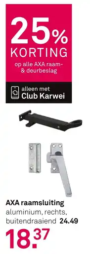 Karwei AXA raamsluiting aanbieding