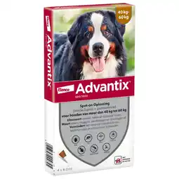 Pets Place Advantix Spot-On 600 - Anti vlooien en tekenmiddel - 6 ml 4 pip 40-60 Kg aanbieding