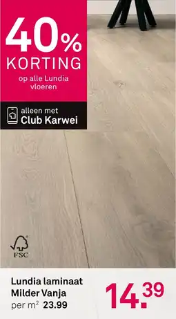 Karwei Lundia laminaat Milder Vanja aanbieding