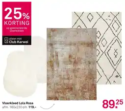 Karwei Vloerkleed Lola Rosa aanbieding