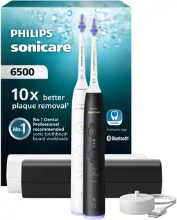 MediaMarkt Philips Sonicare 6500 Series Duopack Hx7419/01 Elektrische Tandenborstel Zwart En Wit aanbieding
